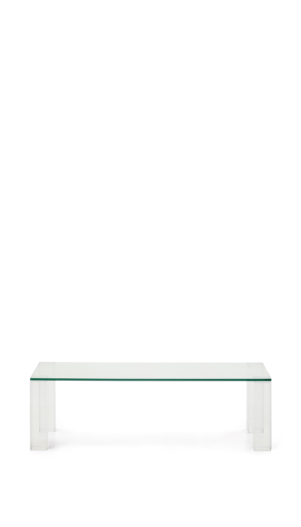 Журнальный столик Adularia из стекла прозрачного цвета 140 x 60