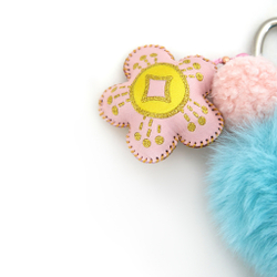 подвеска на сумку, пушистое сердце