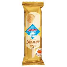 Эскимо МИШКА Белый шоколад КРЕМ-БРЮЛЕ 65 гр.