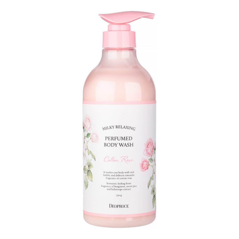 Deoproce Milky Relaxing Perfumed Body Wash Cotton Rose 750g