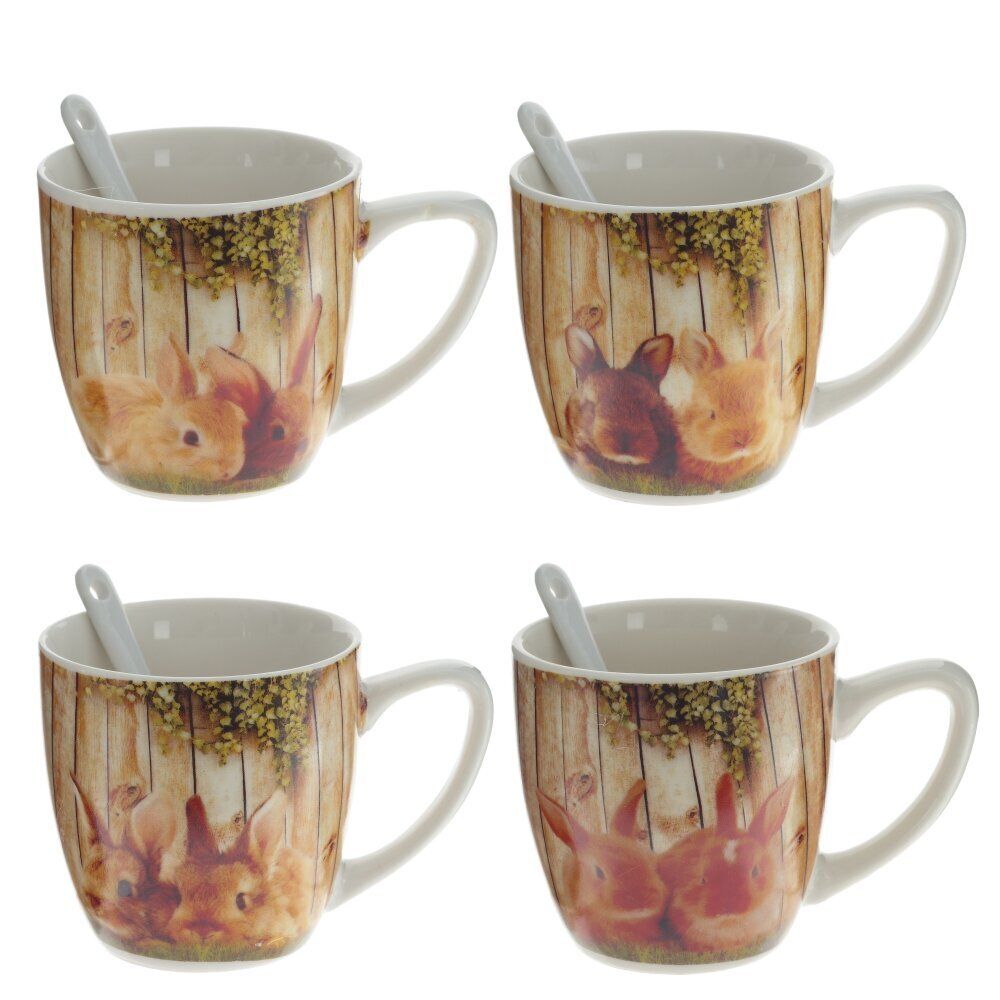 GAEM Кружка с ложкой, 150 мл, L10 W7 H7,5 см, 4в