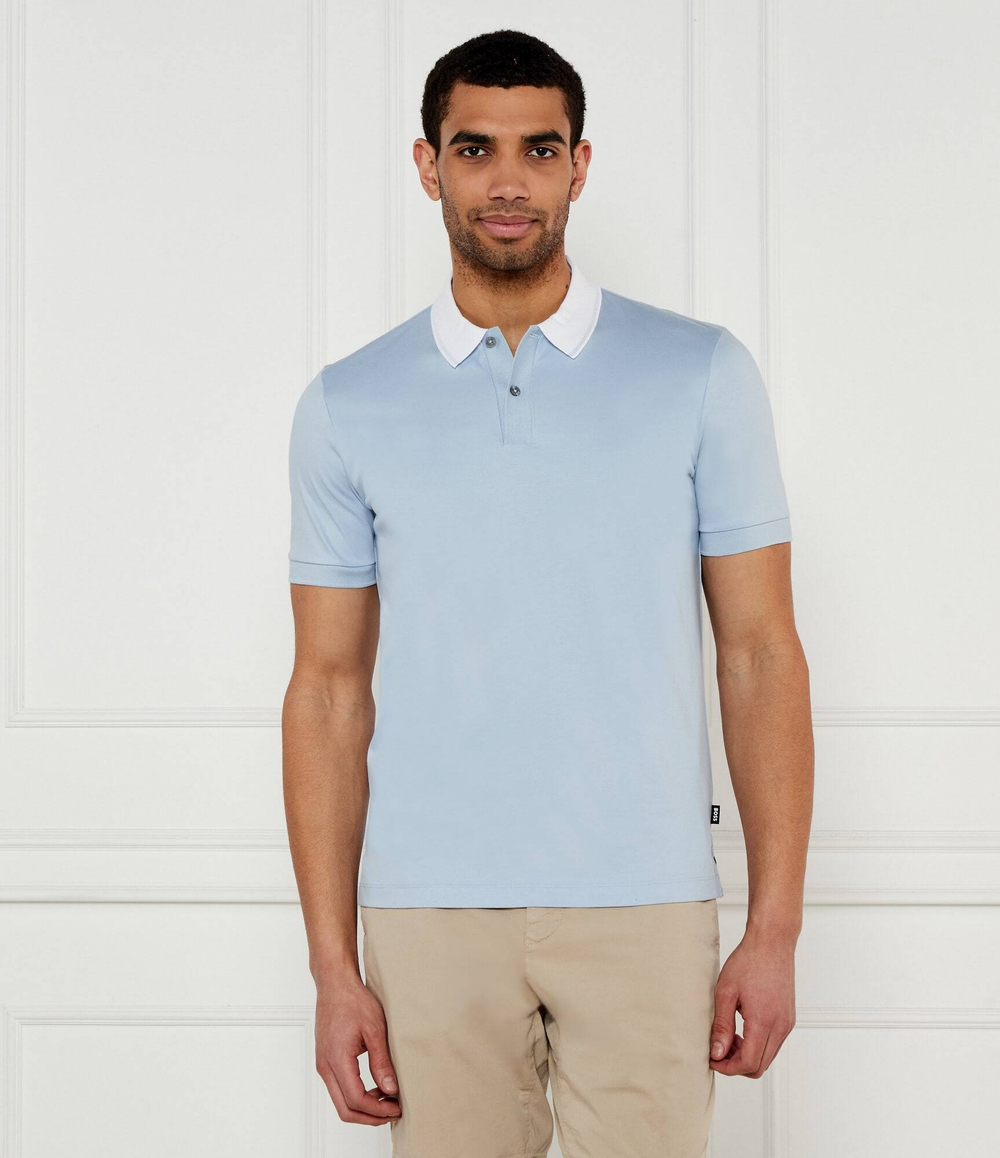 Поло H-Phillipson BOSS BLACK - голубой(50531791)