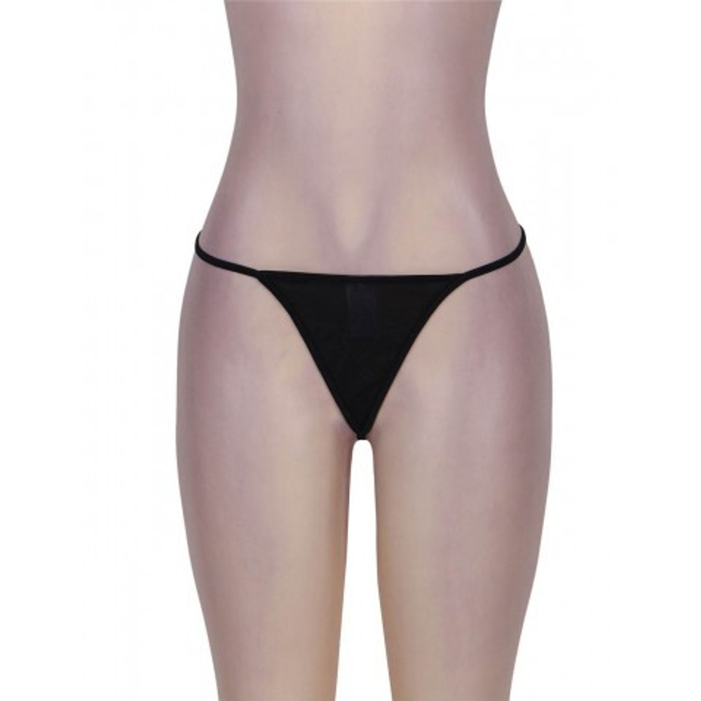 Кружевной пояс для чулок + стринги черные Sexy Lace (размер XS-S)