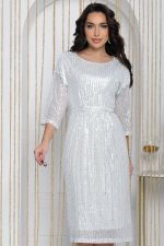 Платье праздничное Просто сияй (серебро) П14477-7М LT Collection