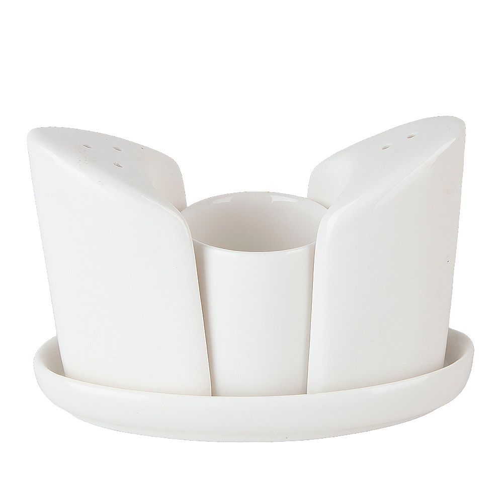 Набор для специй солонка/ перечница/ подставка для зубочисток " " 13*4,5*9,5см. (фарфор)