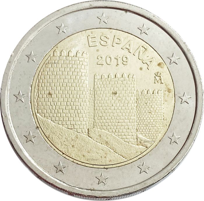 2 евро 2019 Испания «ЮНЕСКО - Авила»