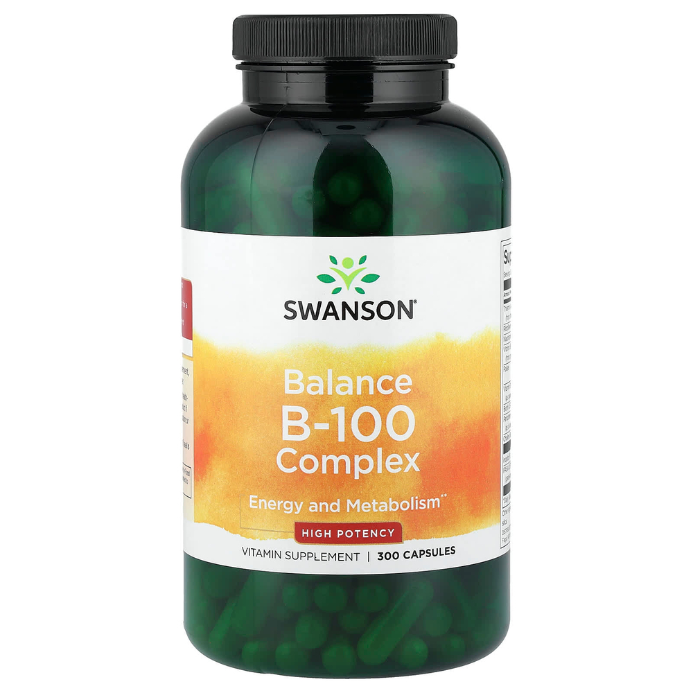 Swanson, Balance B-100 Complex, высокая эффективность, 300 капсул