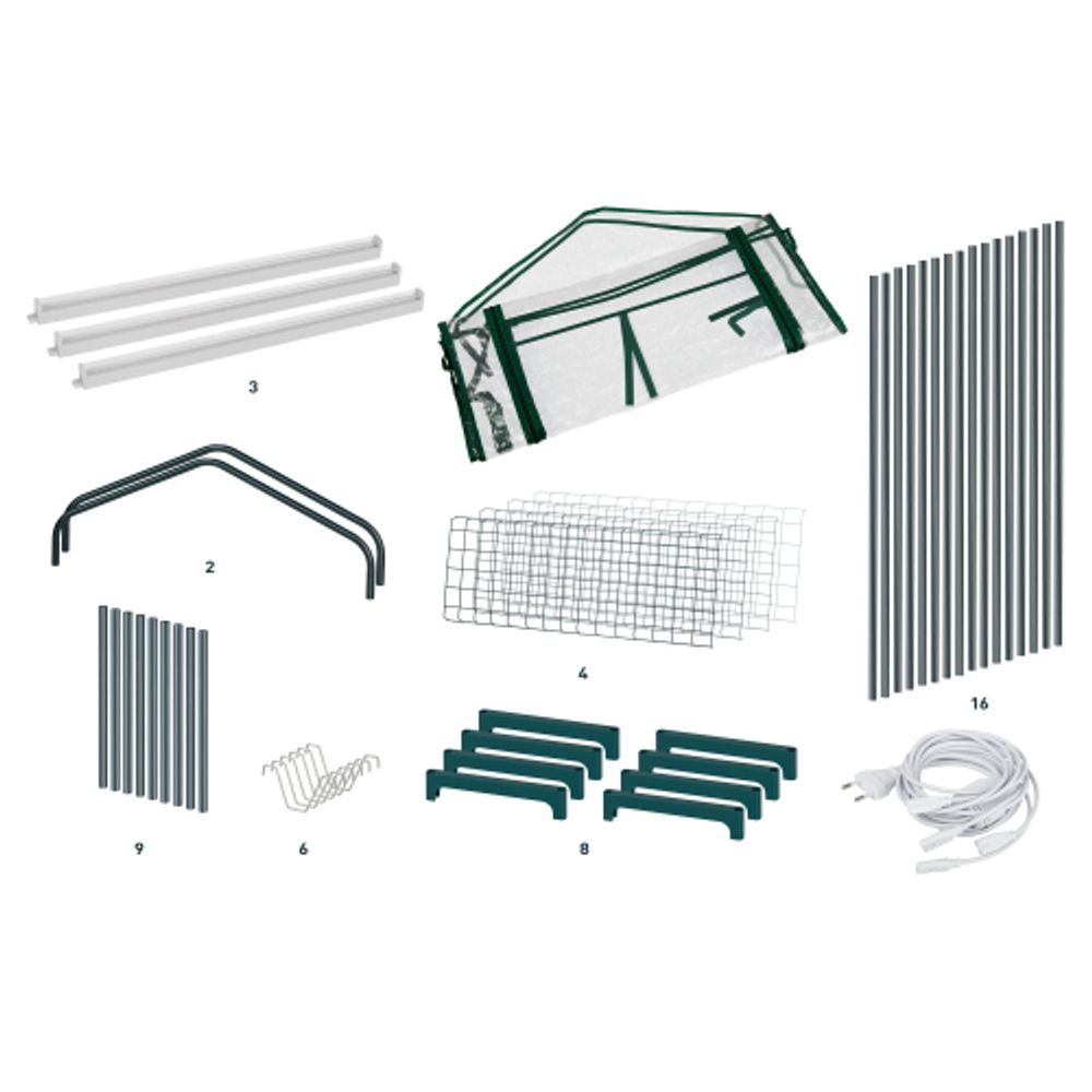 Теплица ЭРА FITO-House-4 со светильниками в комплекте 4 яруса 1250х690х300 мм