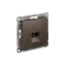Розетка компьютерная AtlasDesign RJ45 кат.5E механизм мокко SE ATN000683