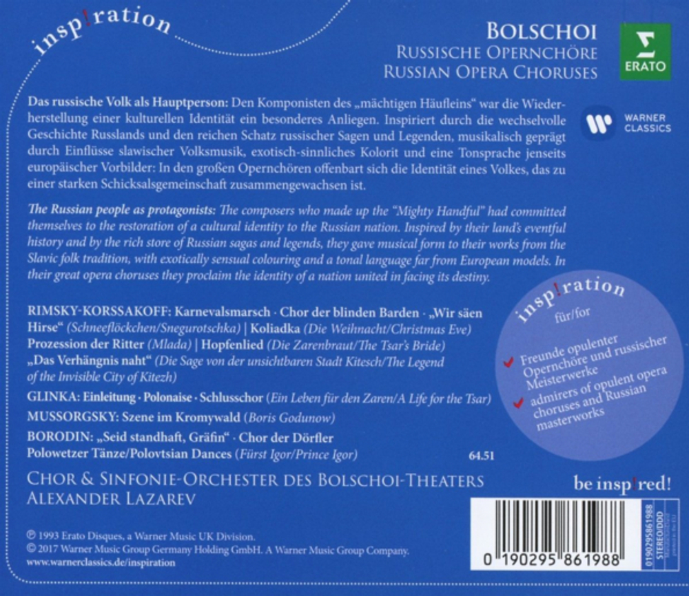Alexander Lazarev, Bolshoi Chorus & Orchestra / Bolschoi - Russian Opera Choruses (CD)