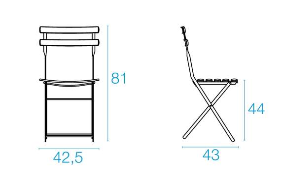 Стул металлический складной Arc en Ciel, зеленый