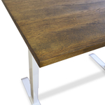 Регулируемый компьютерный стол Bazalt с регулировкой по высоте — столешница МДФ Дуб мореный