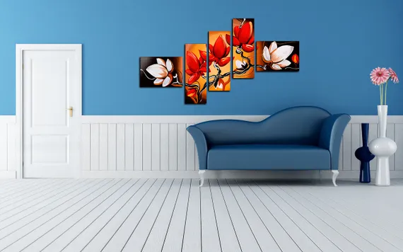 Модульная картина "Ветка сакуры"