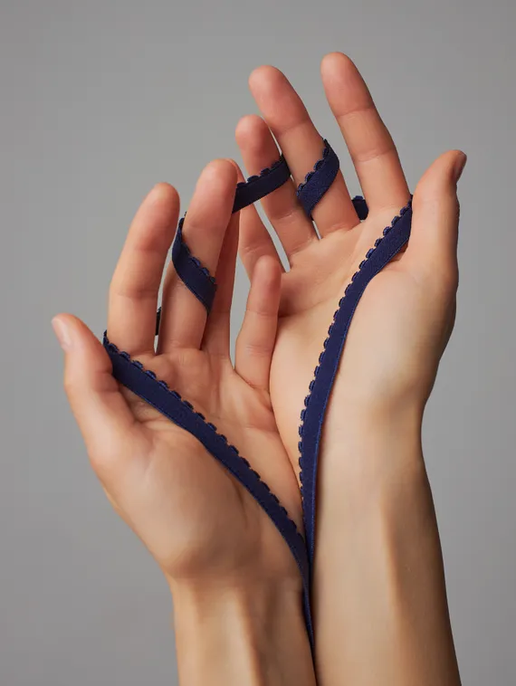 061 641/10 ОПТ Резинка отделочная Lauma Fabrics, 10 мм, темно-синий 061