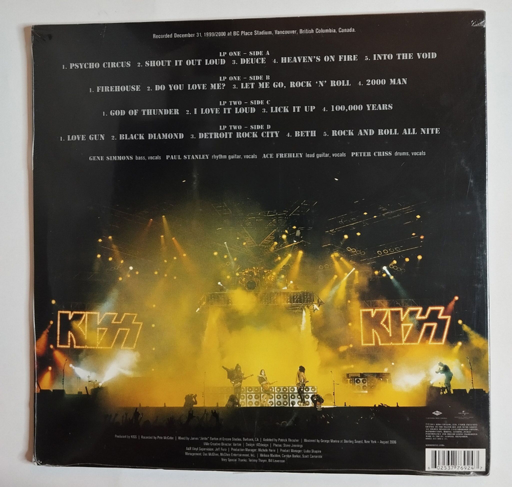 Виниловая пластинка LP Kiss Alive The Millennium Concert (Europe 2014)