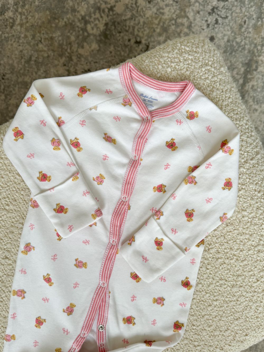 Хлопковый комбинезон слип Ralph Lauren, 68