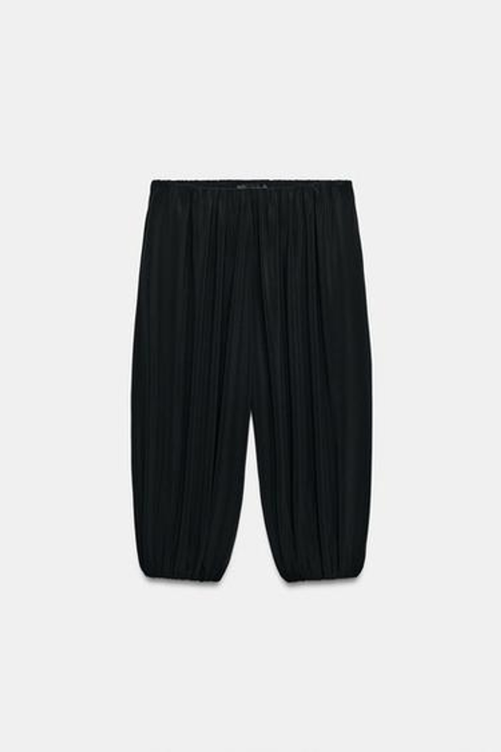 ZARA СВОБОДНЫЕ ШОРТЫ ОБЪЕМНОГО КРОЯ, ЧЕРНЫЙ