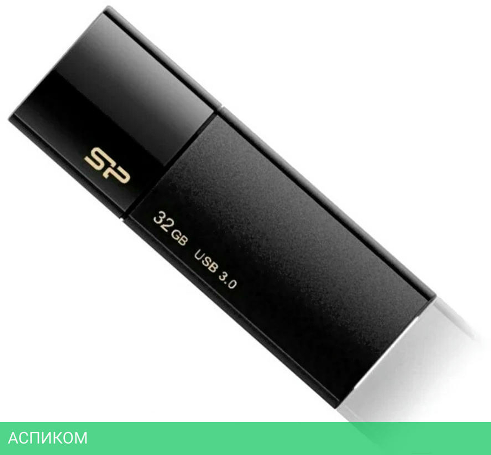 USB Flash-накопитель Silicon-Power Blaze B05 32Gb черный (SP032GBUF3B05V1K)