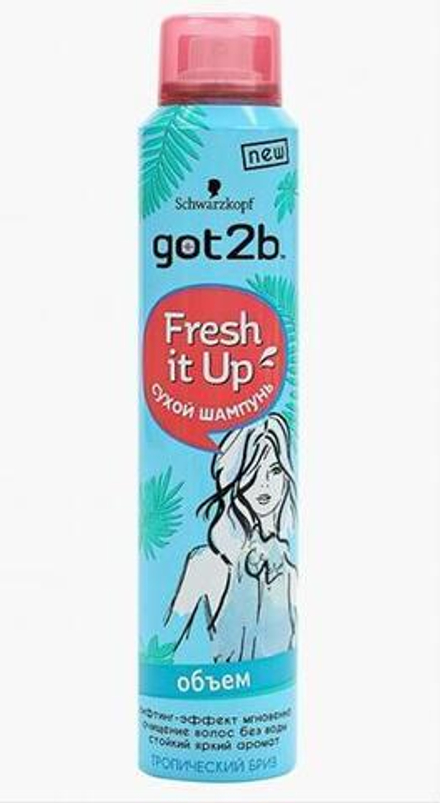 Got2b Fresh It Up СУХОЙ Шампунь Объем Тропич. бриз парфюмированный 200мл *3*6