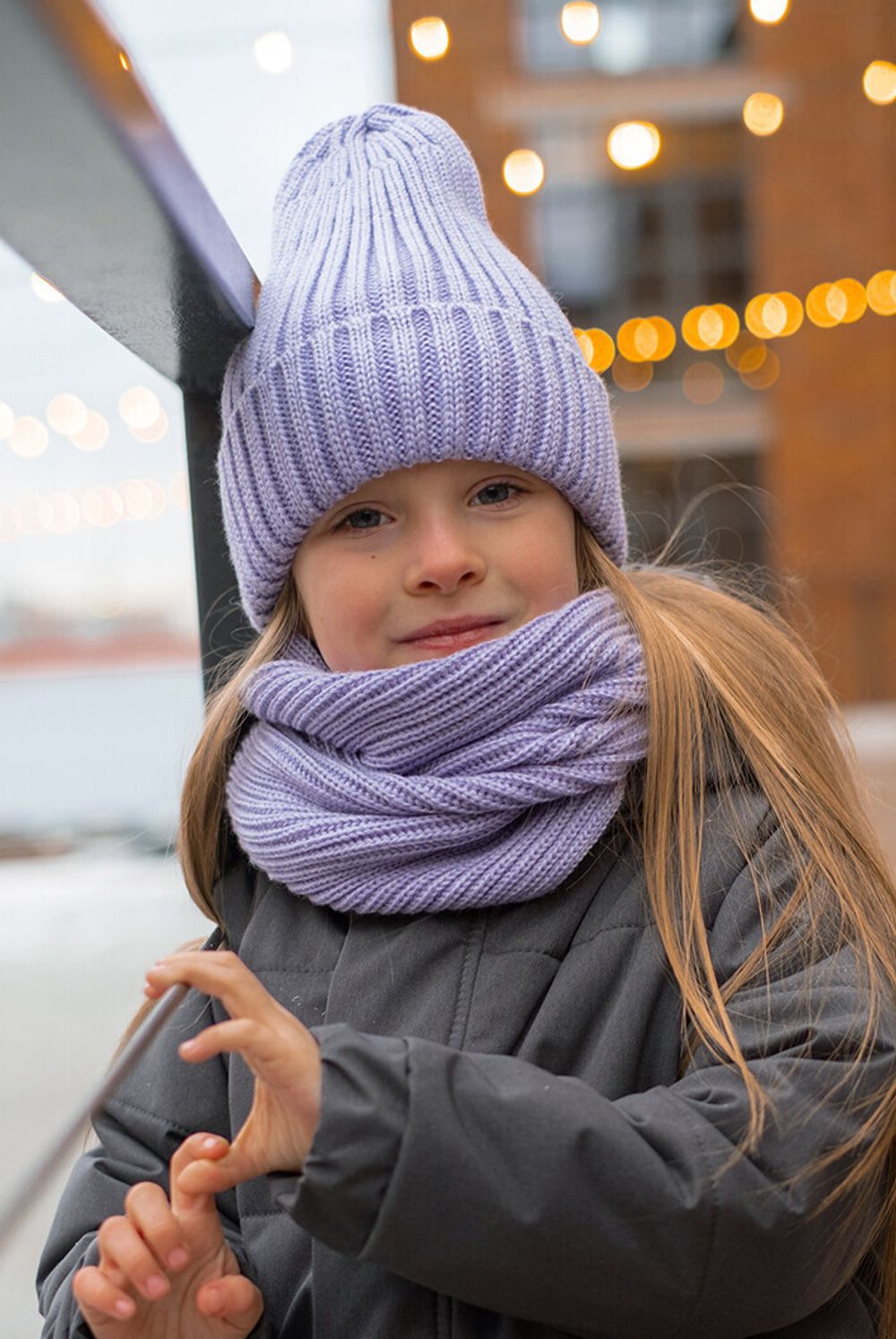 Шапка ko-ko-ko Утеплённая Светлая Сиреневая