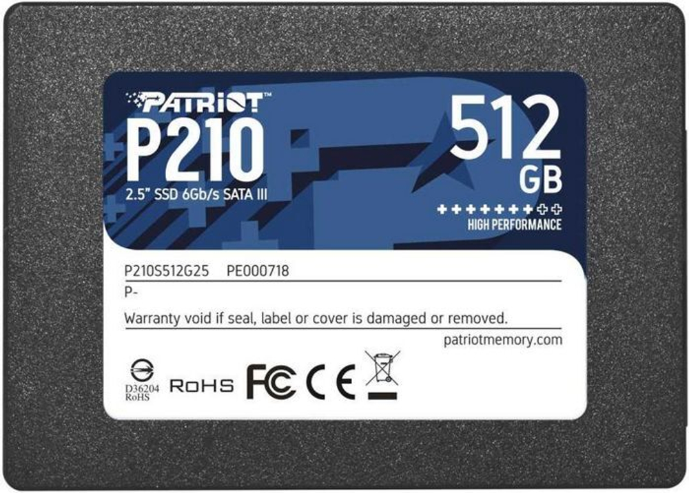 Накопитель SSD 2.5'' Patriot Memory P210S512G25