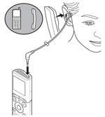 Микрофон-наушник Olympus TP8 Telephone Pick-up для записи телефонных разговоров