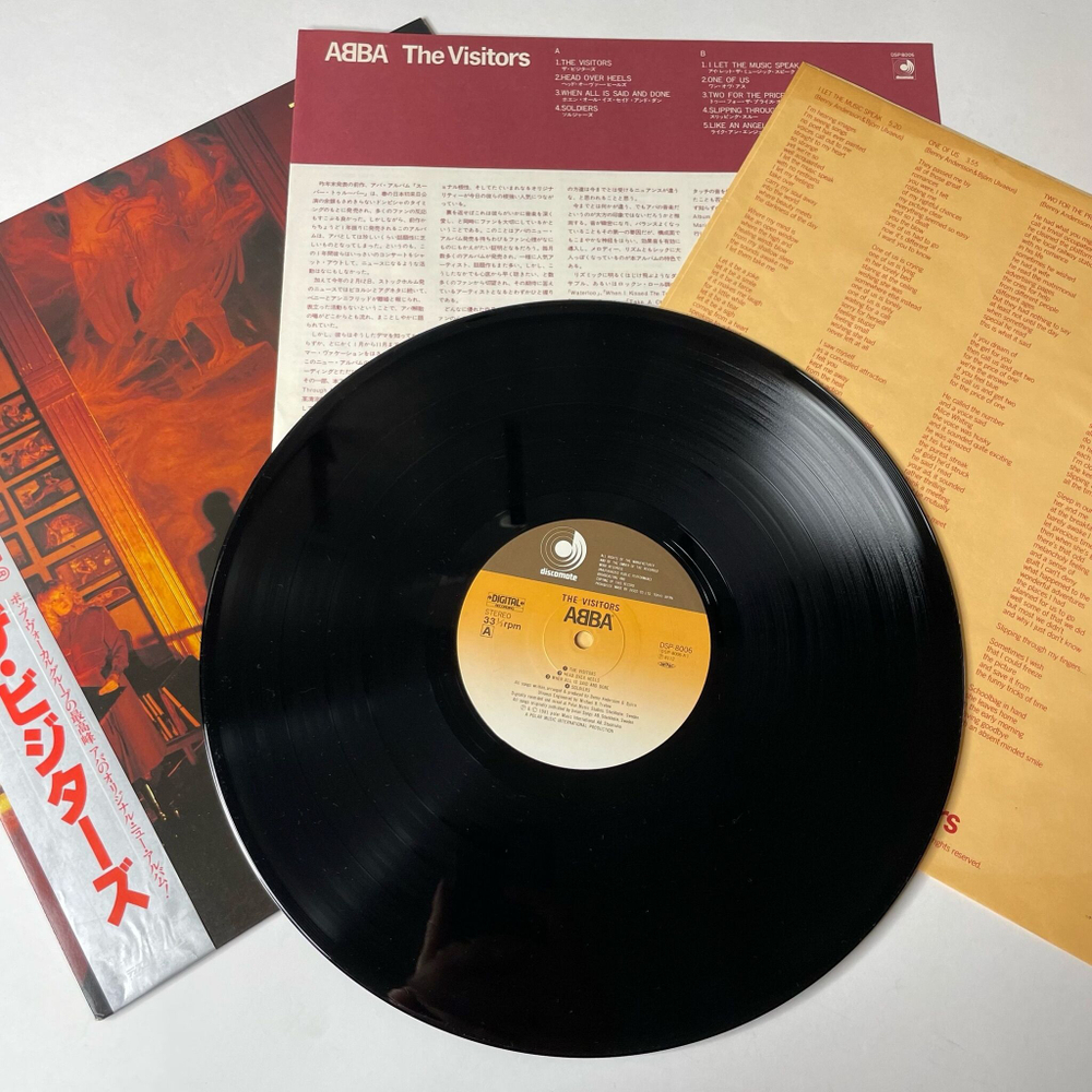 Винтажная виниловая пластинка LP ABBA АББА The Visitors (Japan 1981) (Obi) Two For The Price Of One