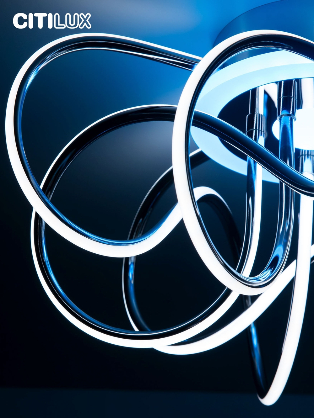 Citilux Джемини Смарт CL229A161E RGB Умная люстра Хром