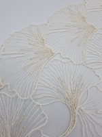 Вышивка на сетке кремовый/золото К736 левая