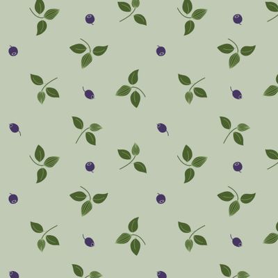 Черничка. Мятный фон. Blueberry. A mint background.