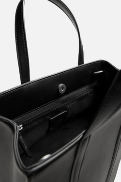 ZARA СУМКА-ШОПЕР, ЧЕРНЫЙ