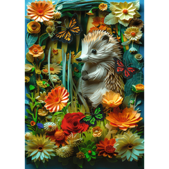 Pazl / Пазлы / Puzzles - "1000 40th anniversary Trefl" -  Hedgehog