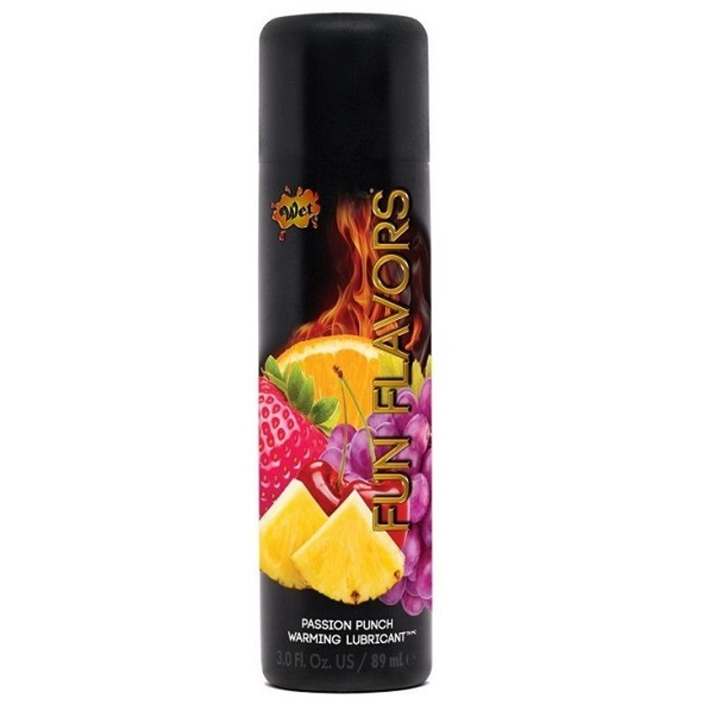 Разогревающий лубрикант с ароматом фруктов Wet Fun Flavors 4-in-1 Passion Punch 89мл