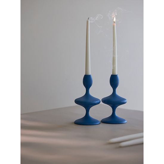 Подсвечник vivlend, 20 см, синий