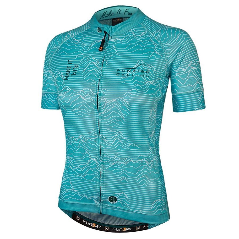 Велофутболка 12-848 женская ROSSINI-W JW-2106 Mint WOMEN Pro Short Sleeve Jersey с длинной молнией,