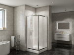 Душевой уголок BelBagno Due 90х90 DUE-A-2-90-P-Cr профиль Хром стекло рифленое
