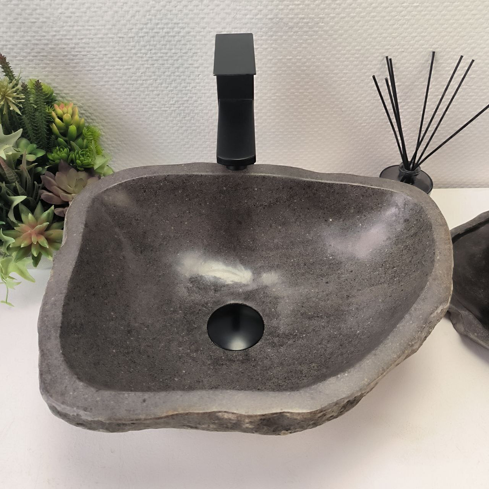 Раковина из речного камня RS-62803 (42*32*15) 55