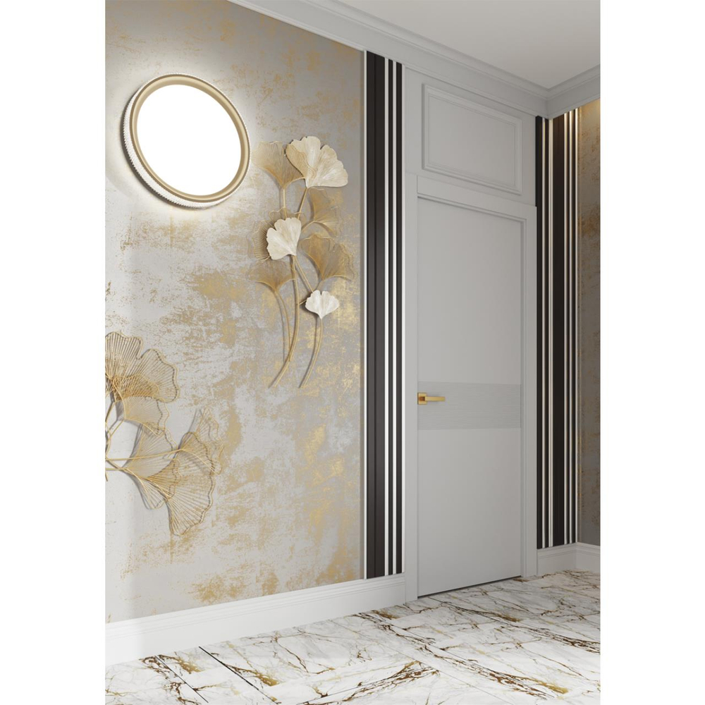 3054/EL PALE SN 183 Светильник пластик/белый/золотистый LED 72Вт 3000-6300K D490 IP43 пульт ДУ SHINY