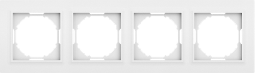 Рамка 4-я, Wave матовый белый, серия A07