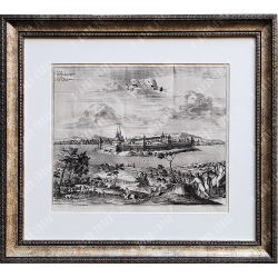 Витсен Н. Город Торжок в Московии. Гравюра по рисунку Н. Витсена. Бумага, офорт, резец. 1719 г.