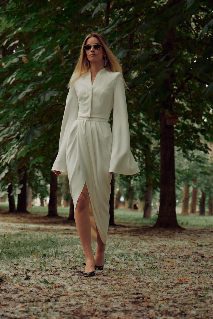 Юбка с драпировкой на запах