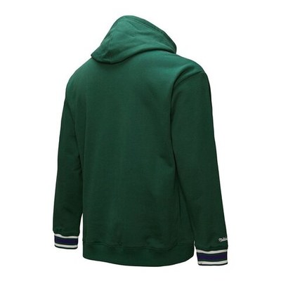 Баскетбольная толстовка Mitchell&Ness NBA Chainstitch Fleece Vintage Logo Milwaukee Bucks Sweatshirt Green