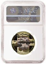 КИТАЙ, 2017, ТРИМЕТАЛЛИЧЕСКИЙ МОНЕТОВИДНЫЙ ЖЕТОН [SHANGHAI MINT] [СЛАБ PF 70 ULTRA CAMEO]