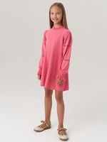 Платье для девочки с длинным рукавом AT1039 коралловый