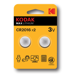 Батарейки Kodak CR2016-2BL MAX Lithium