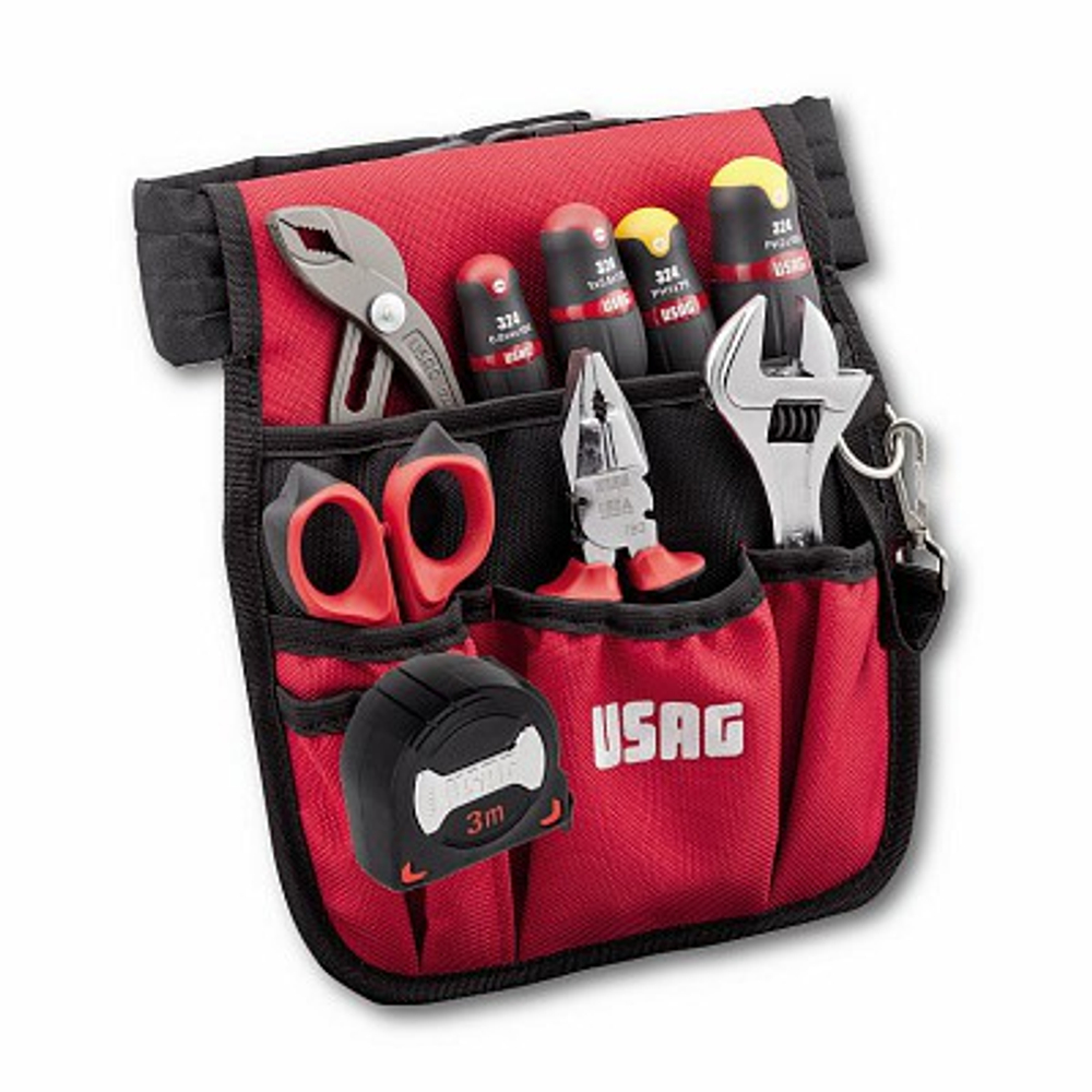 007 MLI Cумка поясная с набором инструмента (9 пр.) для технического обслуживания , USAG (Италия)