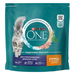 Сухой корм Purina ONE для стерилизованных домашних кошек курица 1,5 кг