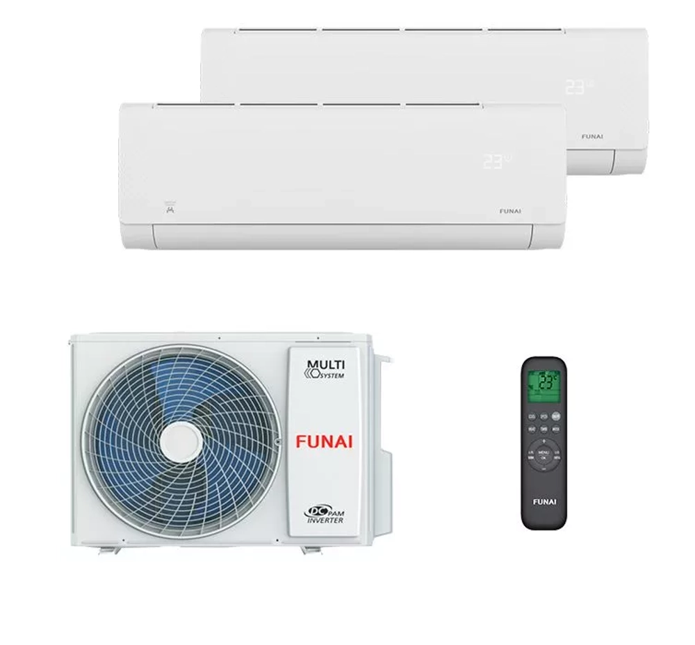 Мульти сплит-система Funai на 2 комнаты (35+35 кв.м.) серия SHOGUN