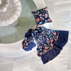 Полотенце 50x100 Feiler Arosa 221 marine Германия в интерьере 2