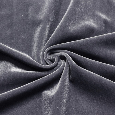 Бархат темно-серый оптом. Ш - 300 см. Арт. YB777-16